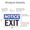 Signmission Exit Sign, Aluminum, 18 in W, 12 in H, Exit OS-2PACK-NS-A-1218-L-12248 - alternate 4